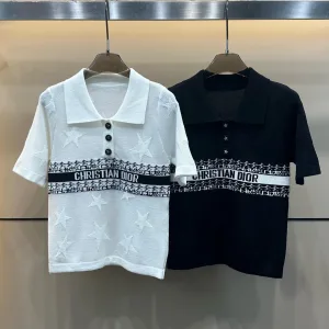 Designer Dior Jacquard Short Sleeves