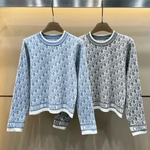 High Quality Dior Jacquard Long-Sleeved Sweater