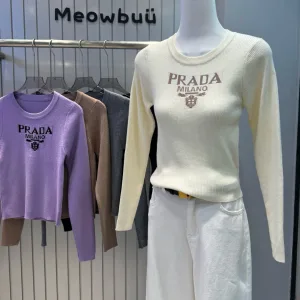Designer 1:1 Prada Jacquard Long-Sleeved Base Layer