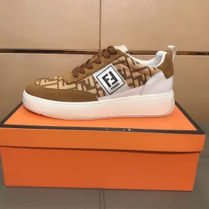 Luxury Fendi Sheepskin Casual Shoes
