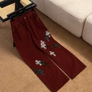 Designer Aaa Chrome Hearts Leather Pants