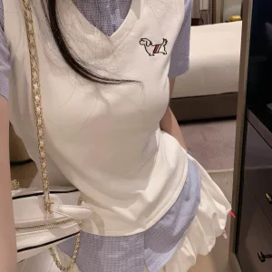 High Quality Thom Browne Plaid Short-Sleeved Shirt