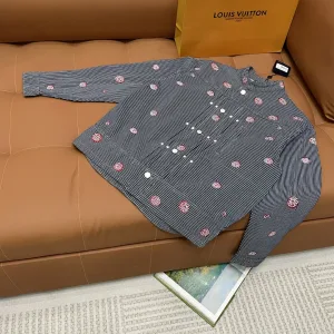 High Quality Louis Vuitton Outerwear Red Denim Embroidery
