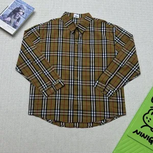High Quality Burberry Long-Sleeved Shirt Color Cotton Pure Spandex Winter