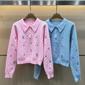 High Quality Louis Vuitton Jacquard Long Sleeves
