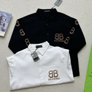 Super Clone Balenciaga Long-Sleeved Shirt Red Simple And Elegant Autumn Early