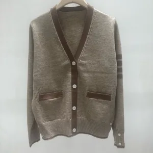 Aaa 1:1 Thom Browne Jacquard Long-Sleeved Cardigan