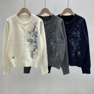 Luxury Dior Long-Sleeved Cardigan