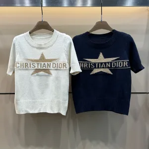 High Quality 1:1 Dior Gold Short Sleeves