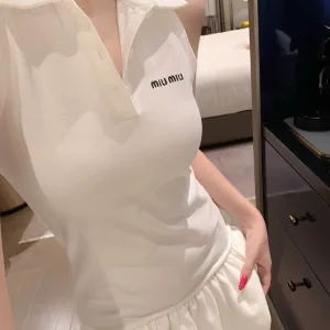 High Quality Designer Miu Miu Lace Sleeveless