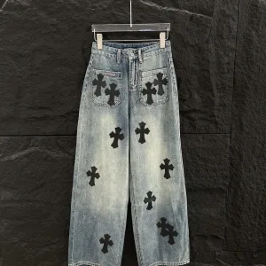 Designer Chrome Hearts Leather Pants