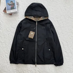 Luxury AAA Burberry Outerwear Red Polyester Fiber Mature And Sophisticated