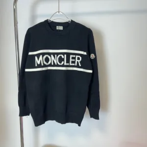 High Quality Moncler Sweater Blue Jacquard Spring Autumn Winter