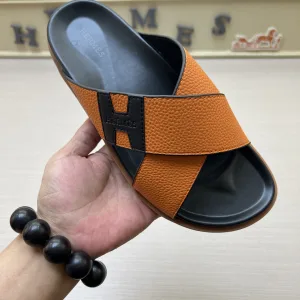 Aaa Hermès Genuine Leather Slippers