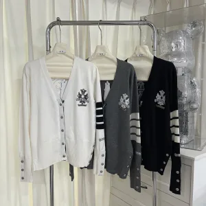 Designer Luxury Chrome Hearts Jacquard Long-Sleeved Cardigan