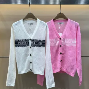 1:1 Luxury Dior Jacquard Long-Sleeved Cardigan