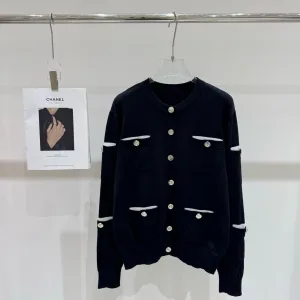 Designer Chanel Long-Sleeved Cardigan