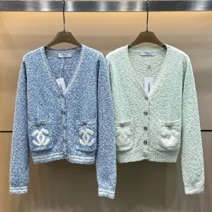 High Quality Chanel Jacquard Long-Sleeved Cardigan