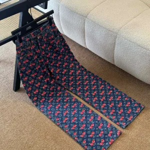 Designer Luxury Louis Vuitton Jacquard Pants