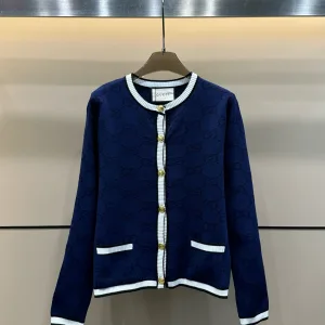 High Quality 1:1 Gucci Gold Long-Sleeved Cardigan