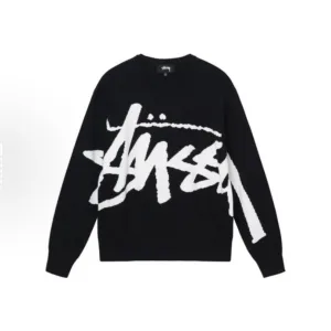 High Quality Reps Stussy Sweater Red Wool Autumn Winter And