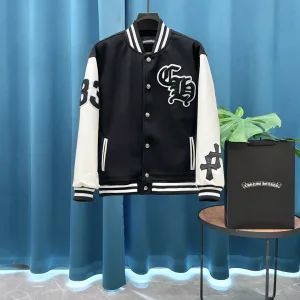 Reps AAA Chrome Hearts Jacket Red Wool Jacquard Embroidery