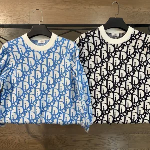 AAA Dior Sweater Blue Jacquard