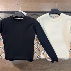AAA Super Clone Burberry Long-Sleeved Black Eva Winter Patch Plaid Patchwork