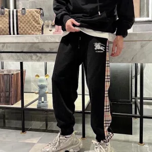 Luxury Designer Burberry Sweatpants Red