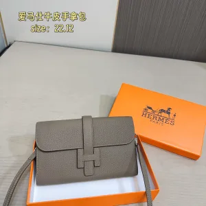 Luxury Hermès Leather Clutch