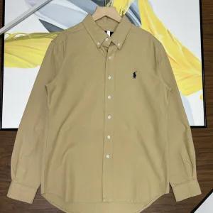 AAA Ralph Lauren Shirt Red Cotton Pure Exquisite Workmanship Embroidery