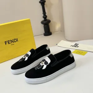 Designer Fendi Cowhide Loafers For Spring