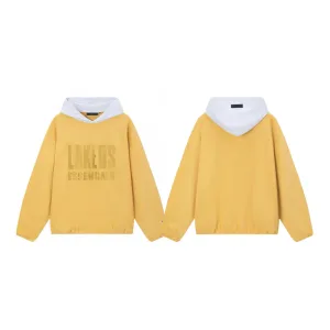 Super Clone Fear Of God T-Shirts Yellow Cotton Pure Ribbed Fabric Flannel Streetwear