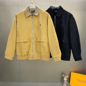 Super Clone Ralph Lauren Outerwear Red Corduroy Spring Embroidery