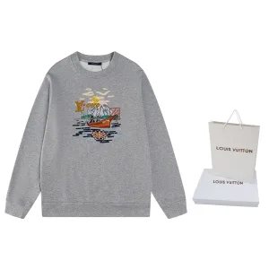 Aaa Louis Vuitton Cement Hoodies For Autumn