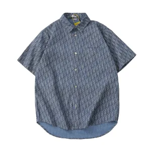 AAA Dior Short-Sleeved Shirt Cotton Twill