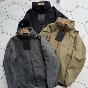 Designer Archaeopteryx Windbreaker Black Gore-Tex Nylon Embroidery