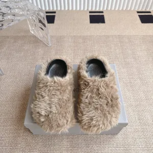 AAA Luxury Balenciaga Slippers Ash Wool Summer Winter