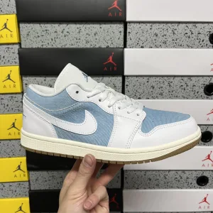 Designer Jordan Basketball Shoes Blue Denim