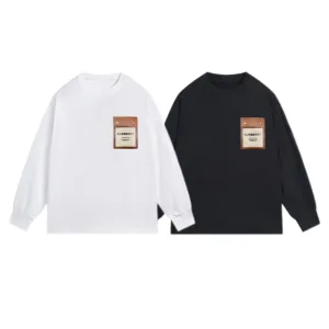 Luxury Designer Burberry Long-Sleeved Shirts Ash Cotton Pure Combed High-Quality Materials Autumn