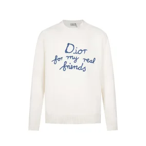 Reps High Quality Dior Sweater Red Cotton Sophistication Embroidery