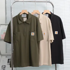 Designer Carhartt Short-Sleeved T-Shirt Red Cotton Silk Down Silky Smooth Ice Exquisite Workmanship Spring Summer Autumn
