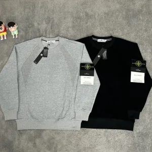 AAA Stone Island Hoodie Ash Cotton Pure Exquisite Workmanship Street Style Autumn