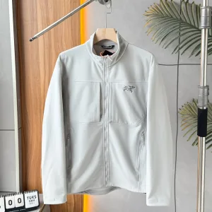 Luxury High Quality Archaeopteryx Coat Red Softshell Fabric Fleece Water-Repellent Outdoor Functionality Slim Fit Embroidery