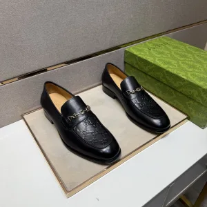 Luxury Gucci Leather Shoes Color Cowhide Patch