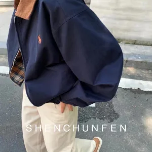 Luxury AAA Ralph Lauren Outerwear Red Cotton Cashmere Sophistication Autumn Embroidery Golden Ratio