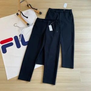 Designer Fila Trousers Ash Nylon Spandex Running Simple Design Spring Autumn