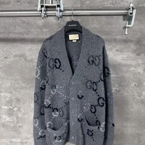 Designer Aaa Gucci Jacquard Cardigan For Autumn
