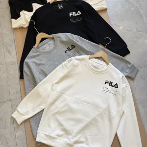 Luxury Fila Hoodie Ash Cotton Soft And Gentle Spring Autumn Winter Crisp Silhouette