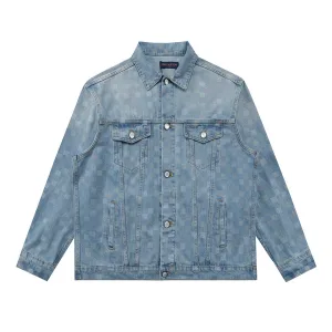 High Quality Ami Outerwear Red Denim Sophistication Spring Summer